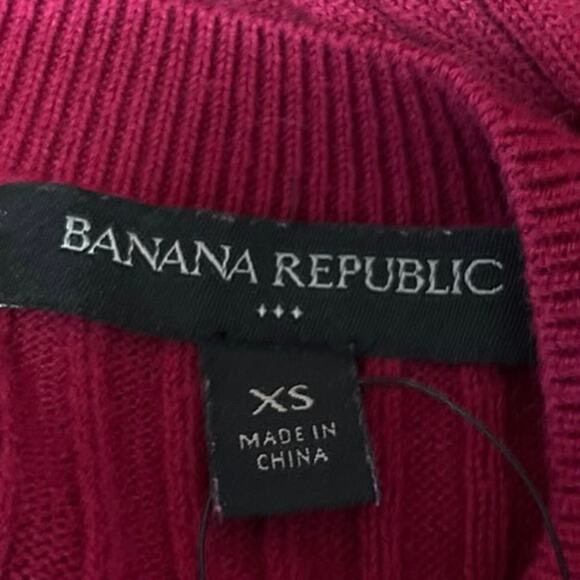 Banana Republic Red Rib Knit Sleeveless Midi Bodycon Sweater Tank Dress Size XS - Picture 4 of 4